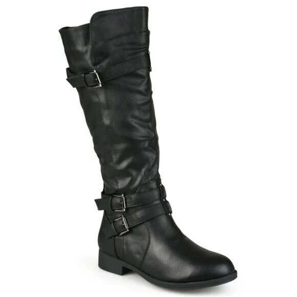 Journee Collection Wide Calf Women's Bite Boots - Picture 1 of 6
